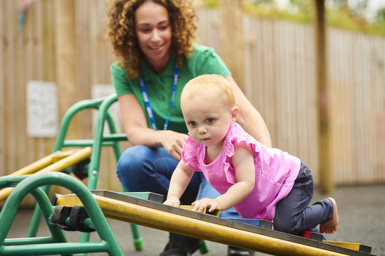 Photo - young child on a climbing frame