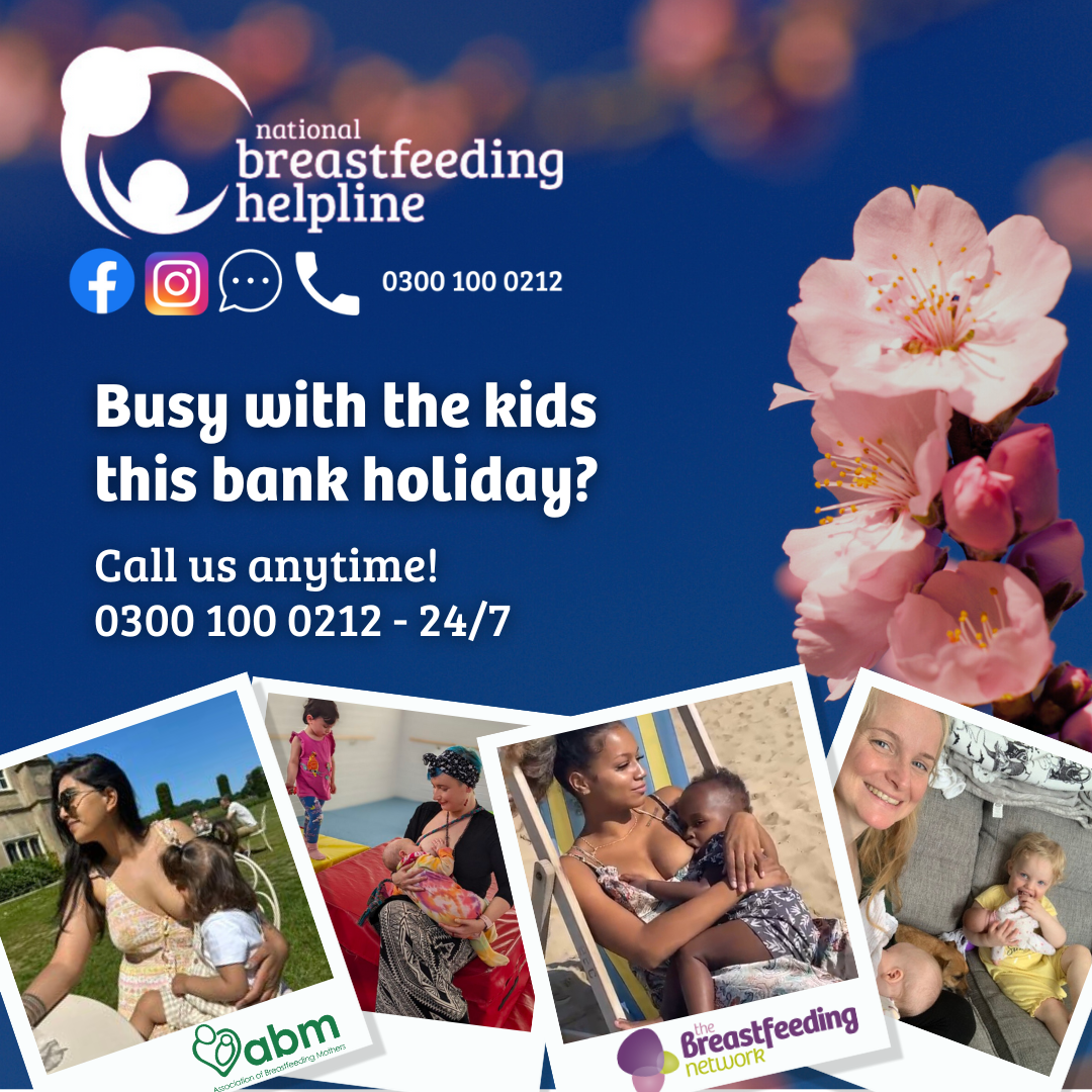 Breastfeeding helpline advert - bank holiday weekend