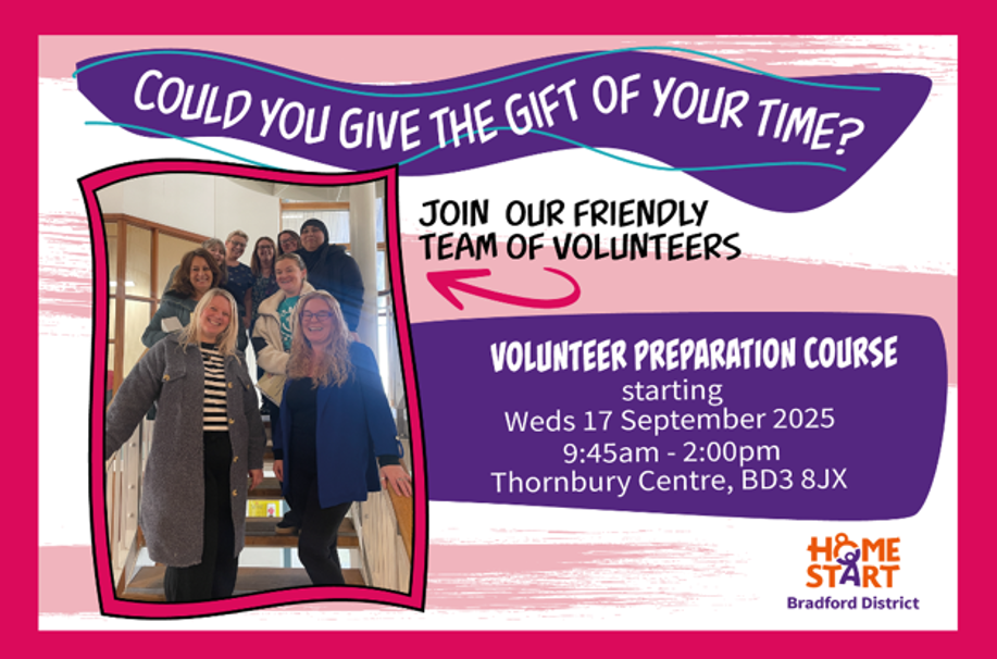 Volunteering for Home Start - could you give the gift of your time?