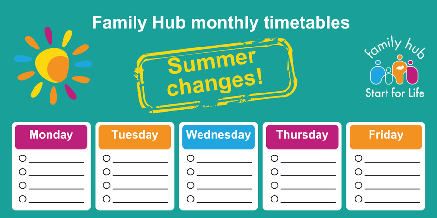 Family Hub timetables - summer changes