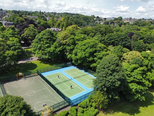 Tennis courts at Lister Park