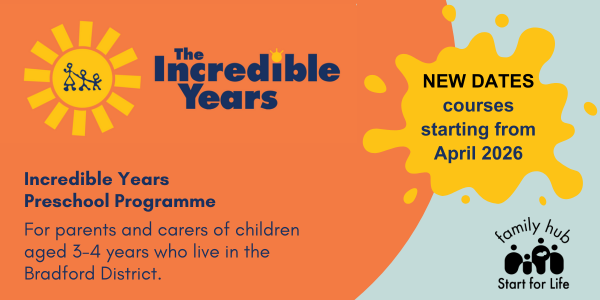Incredible Years pre school - new course dates from April
