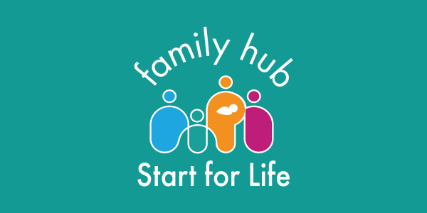 Family Hub Start for Life logo on green