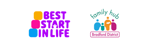 Best Start in Life and Family Hub Bradford District logos