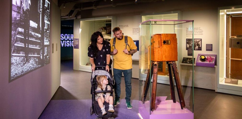 People in a museum gallery