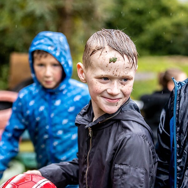boy with football