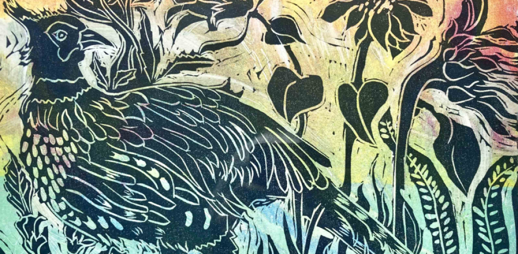 A print of a pheasent