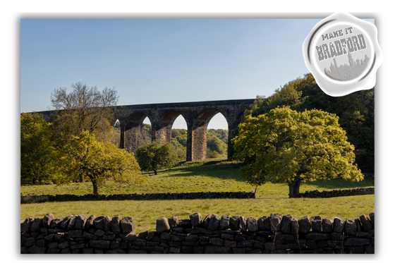 Hewenden Viaduct, part of the Great Northern Railway Trail near Cullingworth.