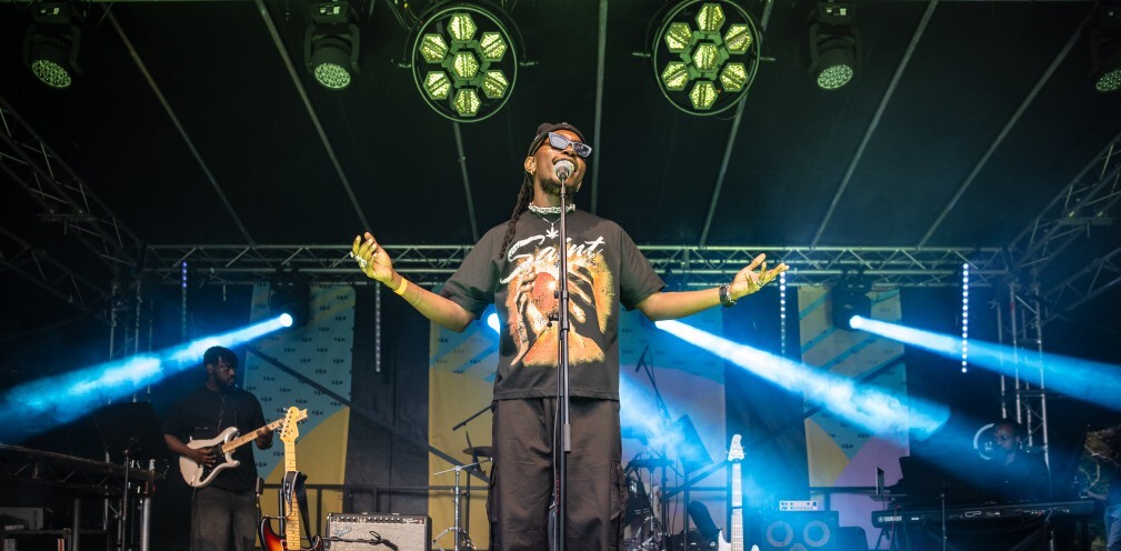 A man singing