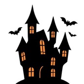 Illustration of a spooky house