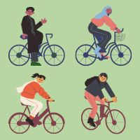 people cycling (graphical image)