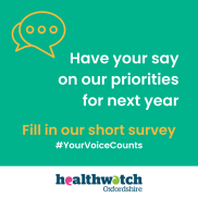 Healthwatch Oxfordshire survey 
