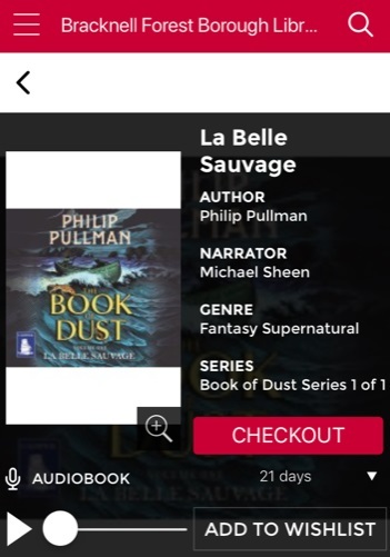 Checkout Book of Dust on RBdigital