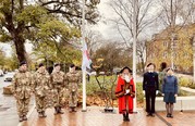 Flag raising ahead of Remembrance Sunday