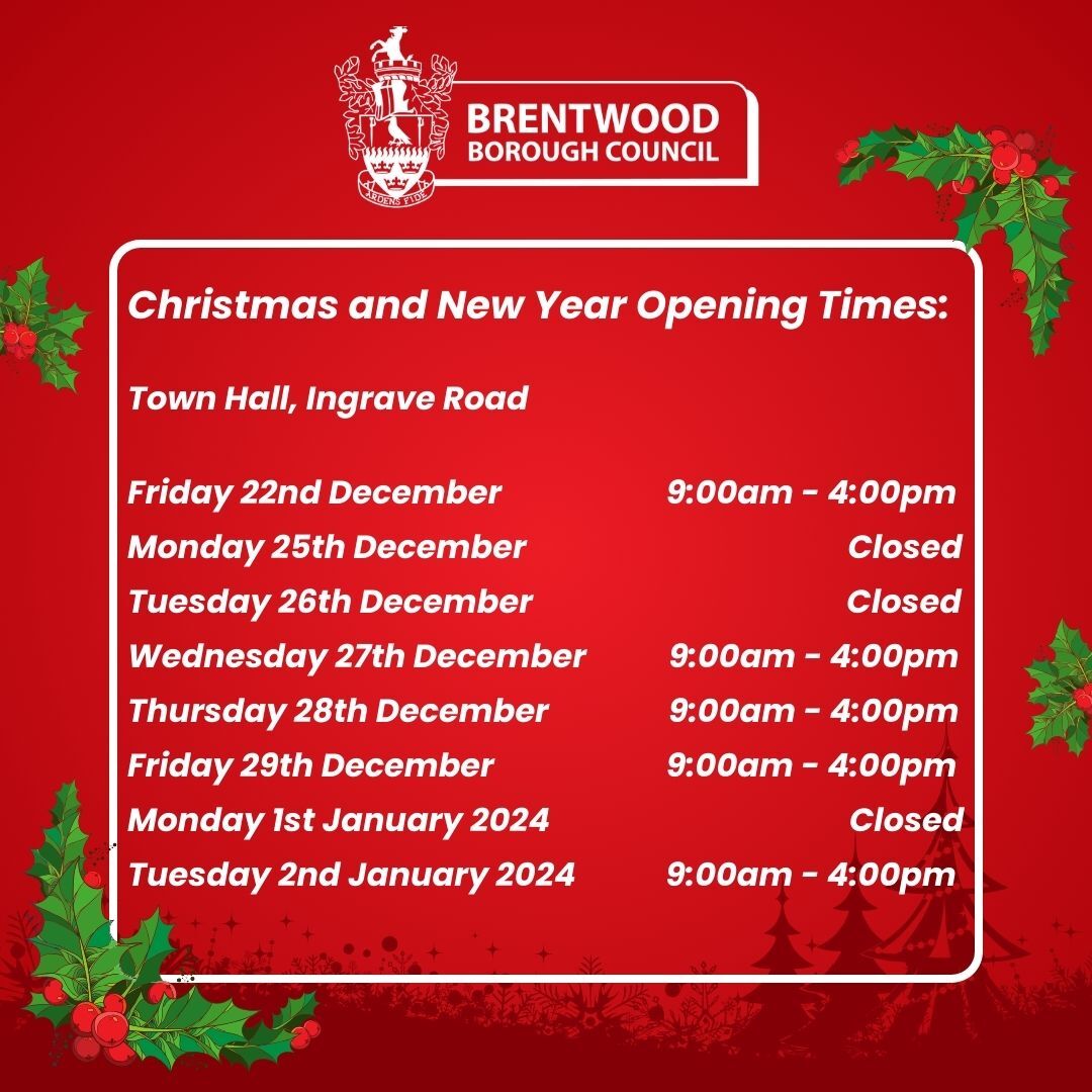 Christmas opening hours