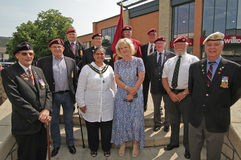 Armed forces day flag raising