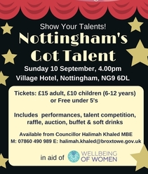 poster showing details of Nottingham's got talent as described in the text