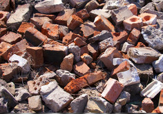 bricks and rubble