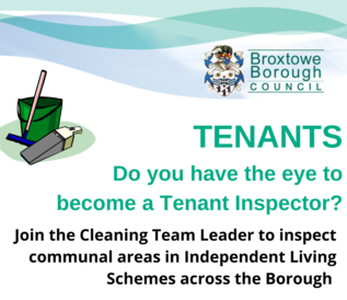 Join the Tenant Inspectors and inspect cleaning services in Independent Living in the Broxtowe Borough