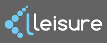 L Leisure logo with grey background