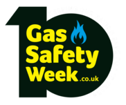 Gas safety week logo. Yellow and black