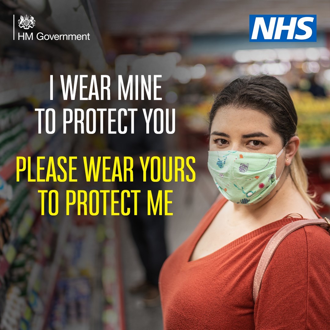 Wear a face covering. I wear mine to protect you. You should do the same