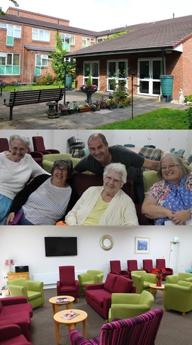 Gutersloh collage - the lounge, tenants and courtyard