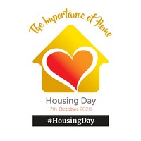 The importance of home - housing day logo 2020 - orange house