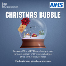 Christmas snow globe for Christmas support bubbles