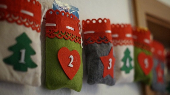 Advent calendar made from textiles 