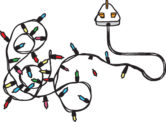 Christmas lights recycling