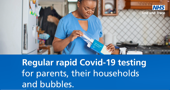 Regular rapid COVID-19 testing for parents, their households and bubbles