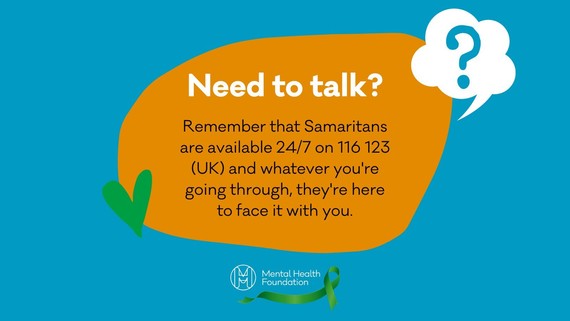 Need to talk? Samaritans are available 24/7 on 116 123