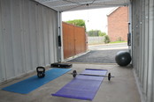 Weights and Yoga matts in the gym