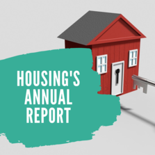 housing annual report - text with little house