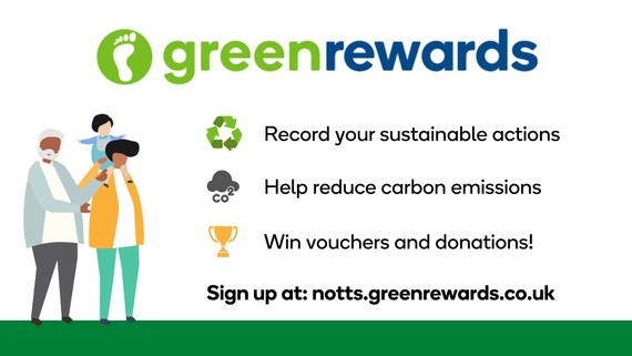 Green rewards, record your sustainable action, help reduce carbon emissions and win vouchers