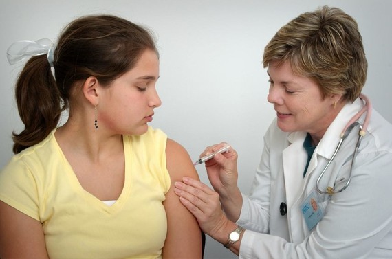 vaccinating young person
