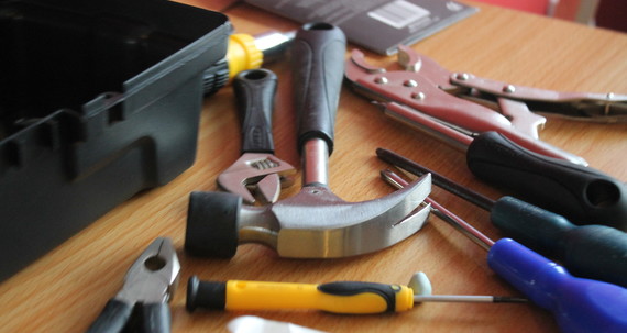 Collection of hand held repairs tools