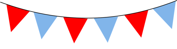 red and blue bunting