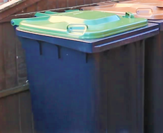 green lidded bin