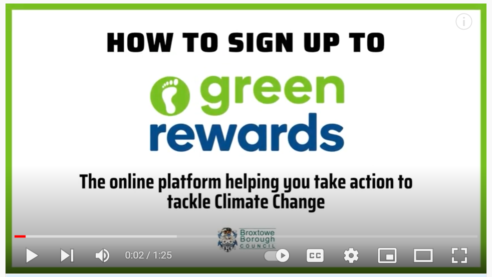 How to sign up to Green Rewards video screenshot
