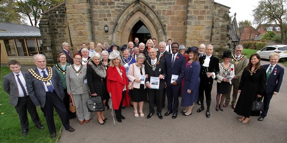 The Mayor of Broxtowe with guests at civic church service