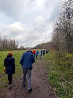 Visitors on a wellbeing walk