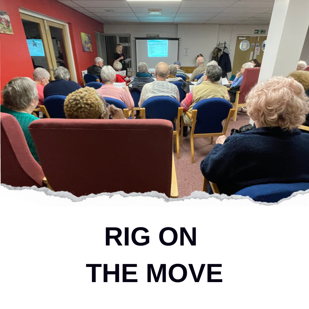 RIG on the move - tenants sitting in communal lounge listening to presensatoin