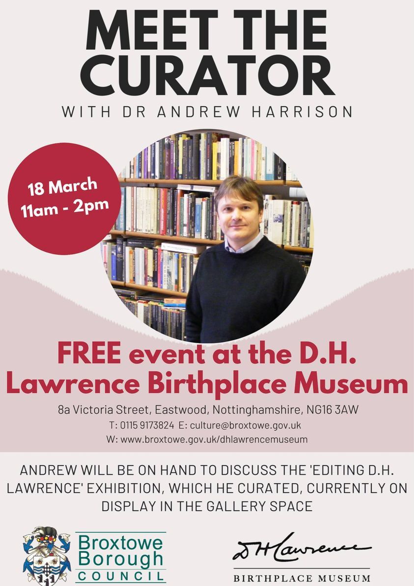 Meet the Curator at D.H. Lawrence Birthplace Museum