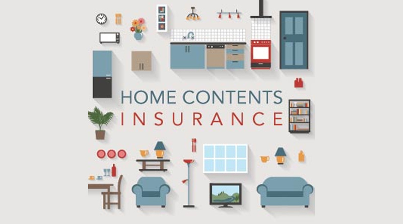 Home contents insurance wording inside a selection of furniture 