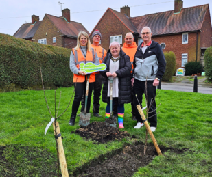 The Mayor of Broxtowe with Councillor David Bagshaw and members of the Environment Team