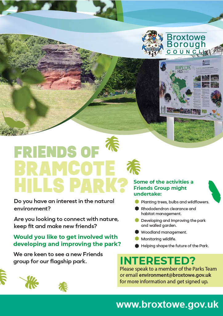 Friends of Bramcote Hills park recruitment poster