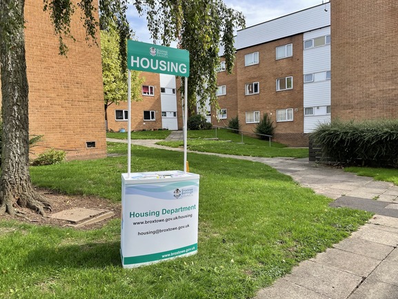 housing pop up stall at ribblesdale court