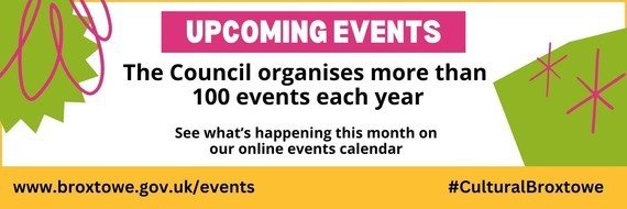 Upcoming events - the council delivers more than one hundred events each year